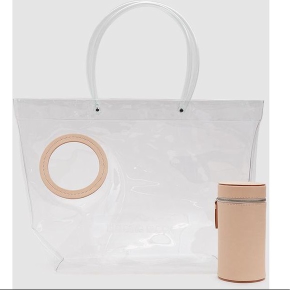 Building Block Handbags - Building Block peephole cut out tote clear NWT